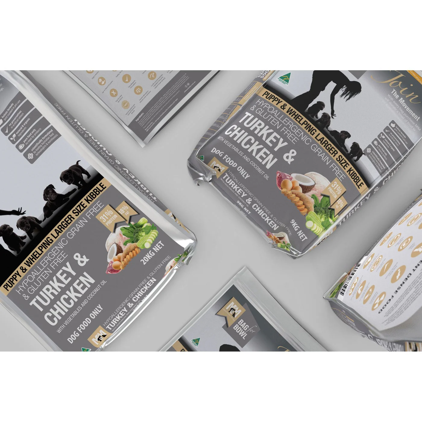 Meals for Mutts Puppy Grain Free Turkey and Chicken Dry Dog Food 9kg - Image 2