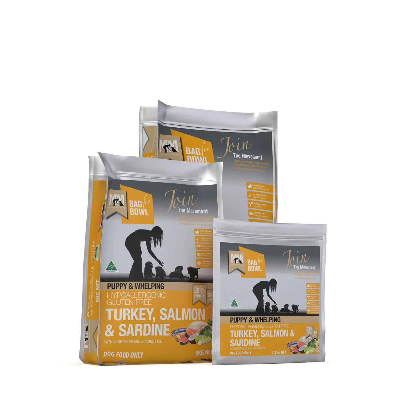 Meals for Mutts Puppy Turkey Salmon and Sardine Dry Dog Food 2.5kg - Image 2