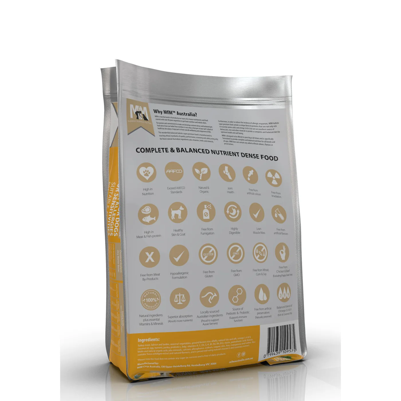 Meals for Mutts Puppy Turkey Salmon and Sardine Dry Dog Food 9kg - Image 5