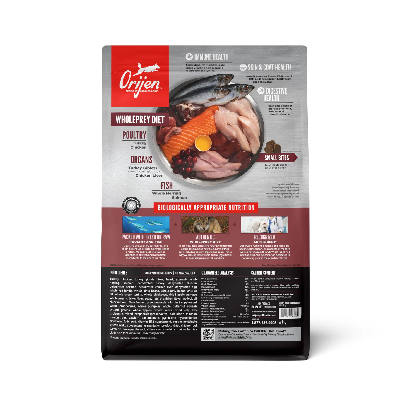 ORIJEN Small Breed Biologically Appropriate Dry Dog Food 1.8kg - Image 7
