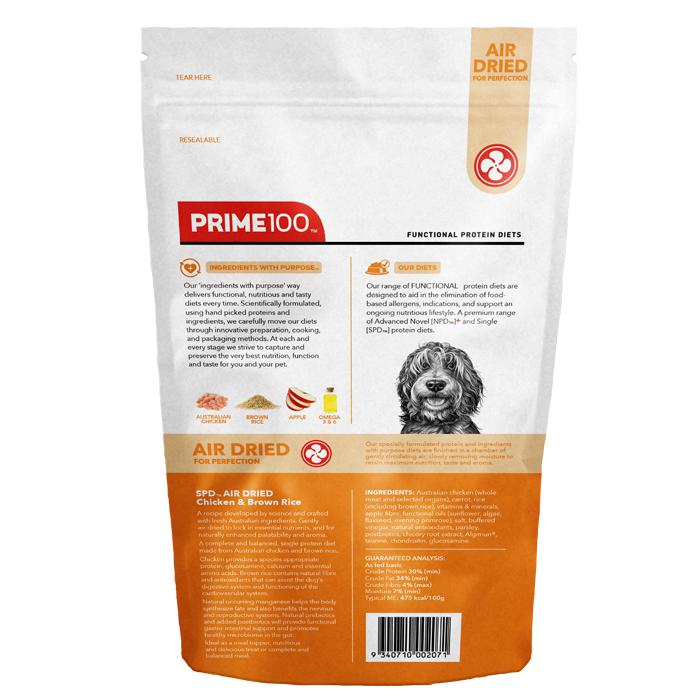 Prime 100 SPD Air Chicken and Brown Rice Dog Food 120g - Image 4