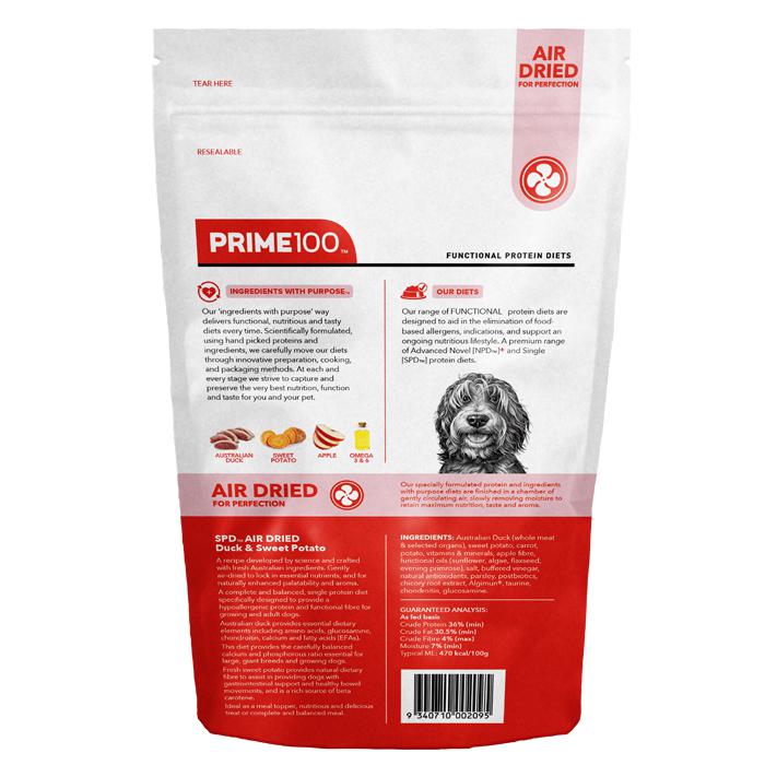 Prime 100 SPD Air Duck and Sweet Potato Dog Food 120g - Image 4