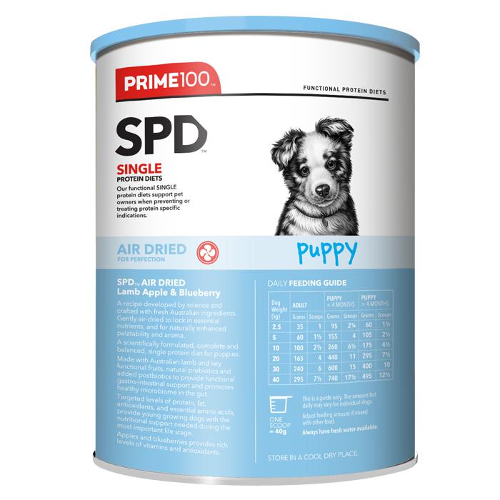 Prime 100 SPD Air Lamb Apple and Blueberry Puppy Food 600g - Image 3