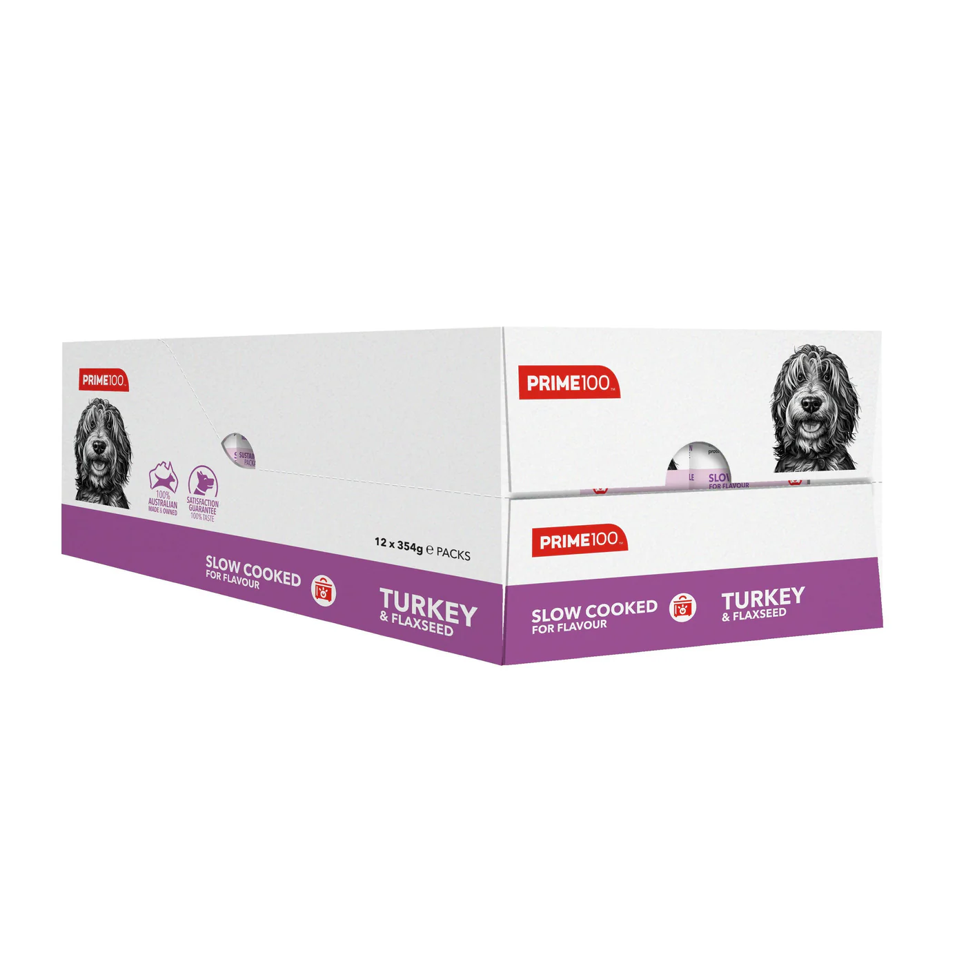 Prime 100 Slow Cooked Turkey and Flaxseed 354g x12 - Image 5