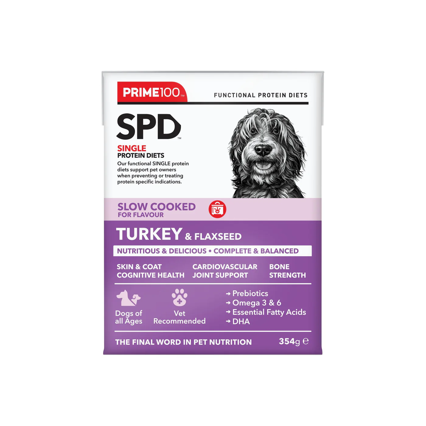 Prime 100 Slow Cooked Turkey and Flaxseed 354g x12 - Image 3