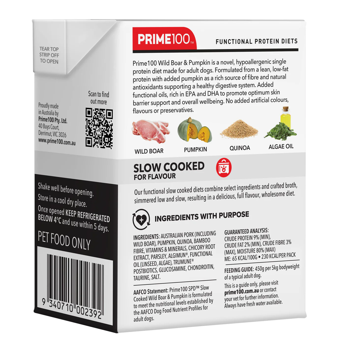 Prime 100 Slow Cooked Wild Boar and Pumpkin 354g - Image 2