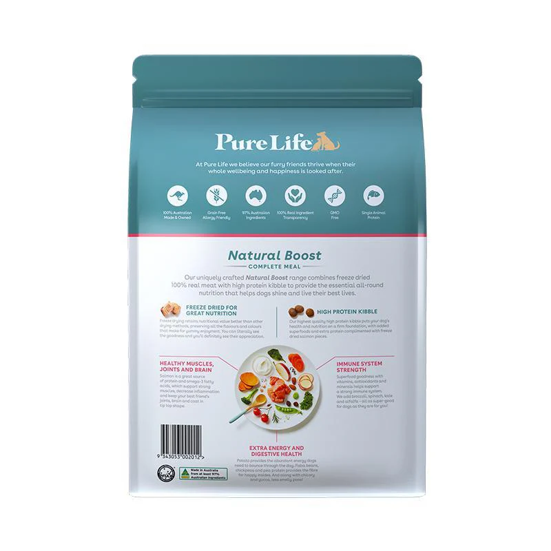 Pure Life Natural Boost Salmon Dry Dog Food 1.8kg - Image 7