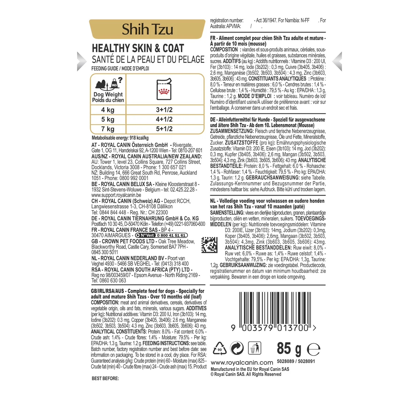 Royal Canin Dog Shih Tzu Wet Food 85g - Image 4