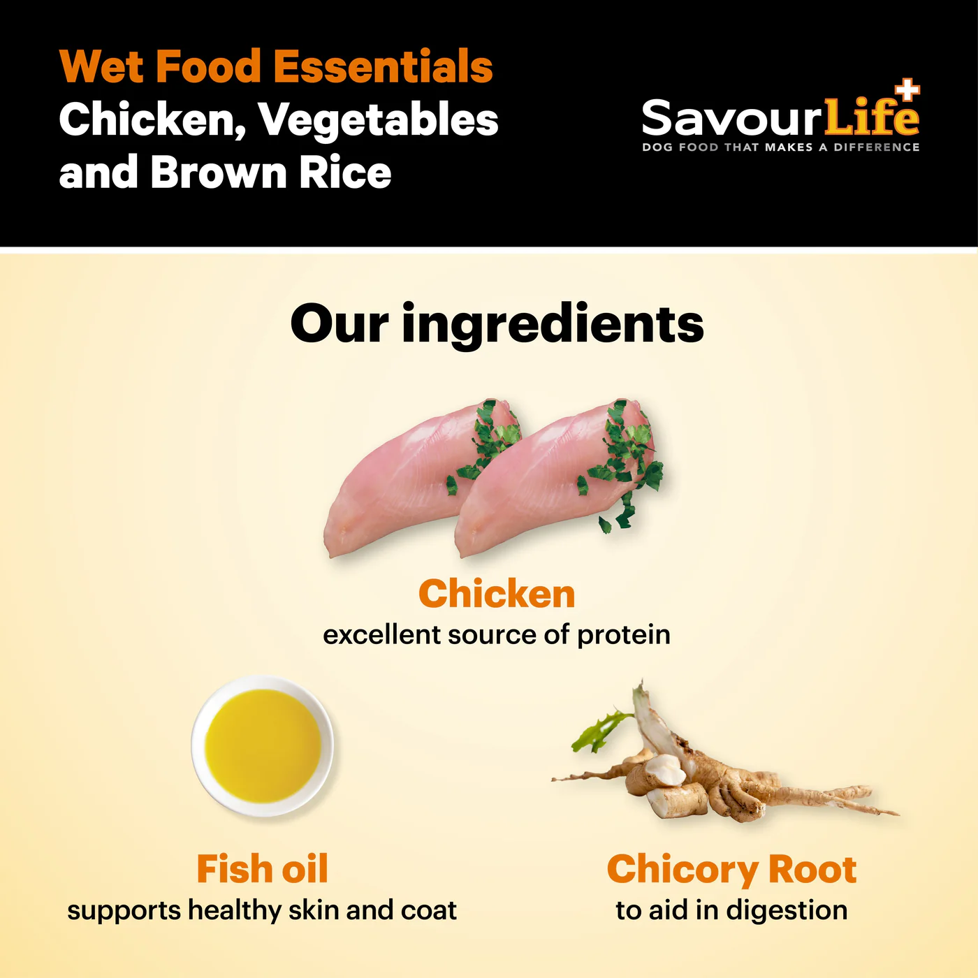SavourLife Essentials Chicken with Vegetables & Rice Adult Dog Wet Food 400g - Image 4