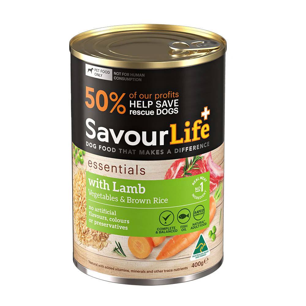 Savourlife Essentials Lamb with Vegetables & Rice Adult Dog Wet Food 400g X12 - Image 6