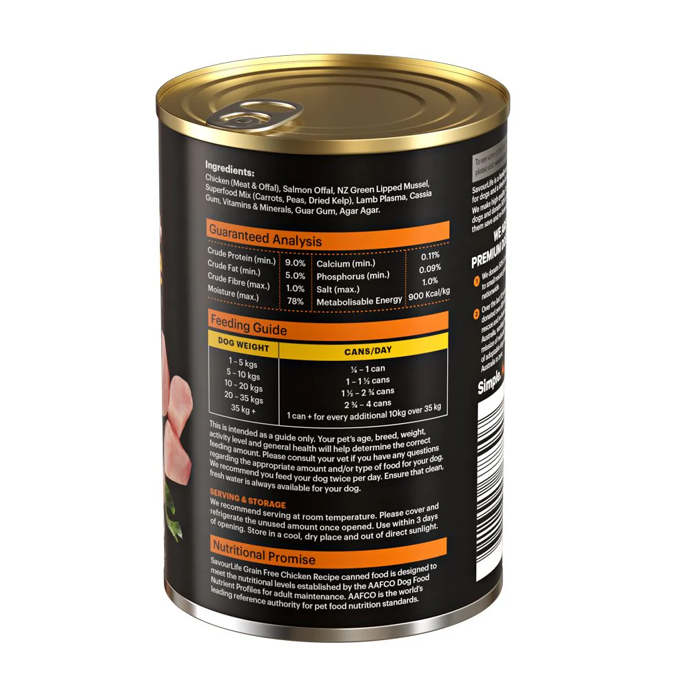 Savourlife Grain Free Chicken Adult Dog Wet Food 375g - Image 8