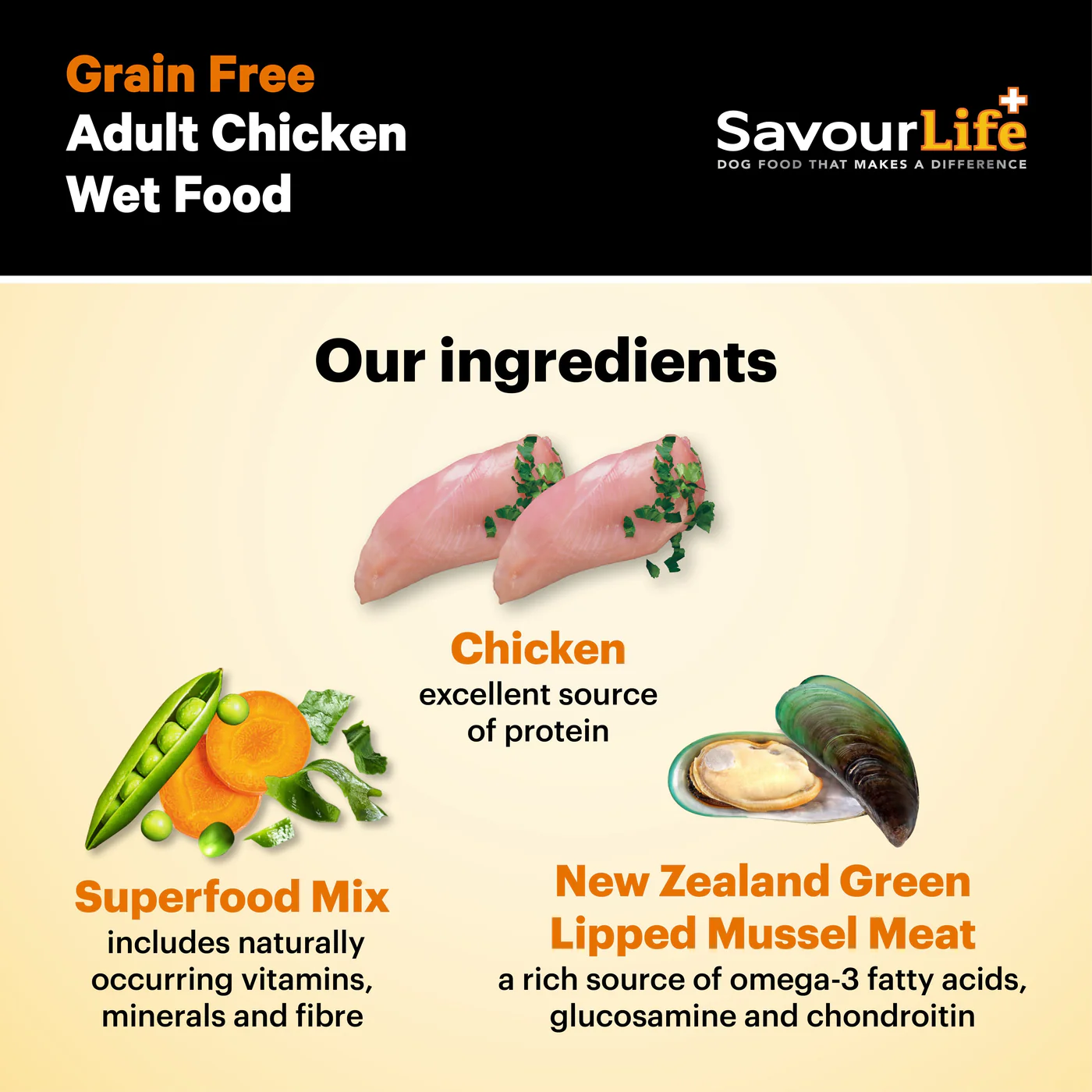 Savourlife Grain Free Chicken Adult Dog Wet Food 375g - Image 4