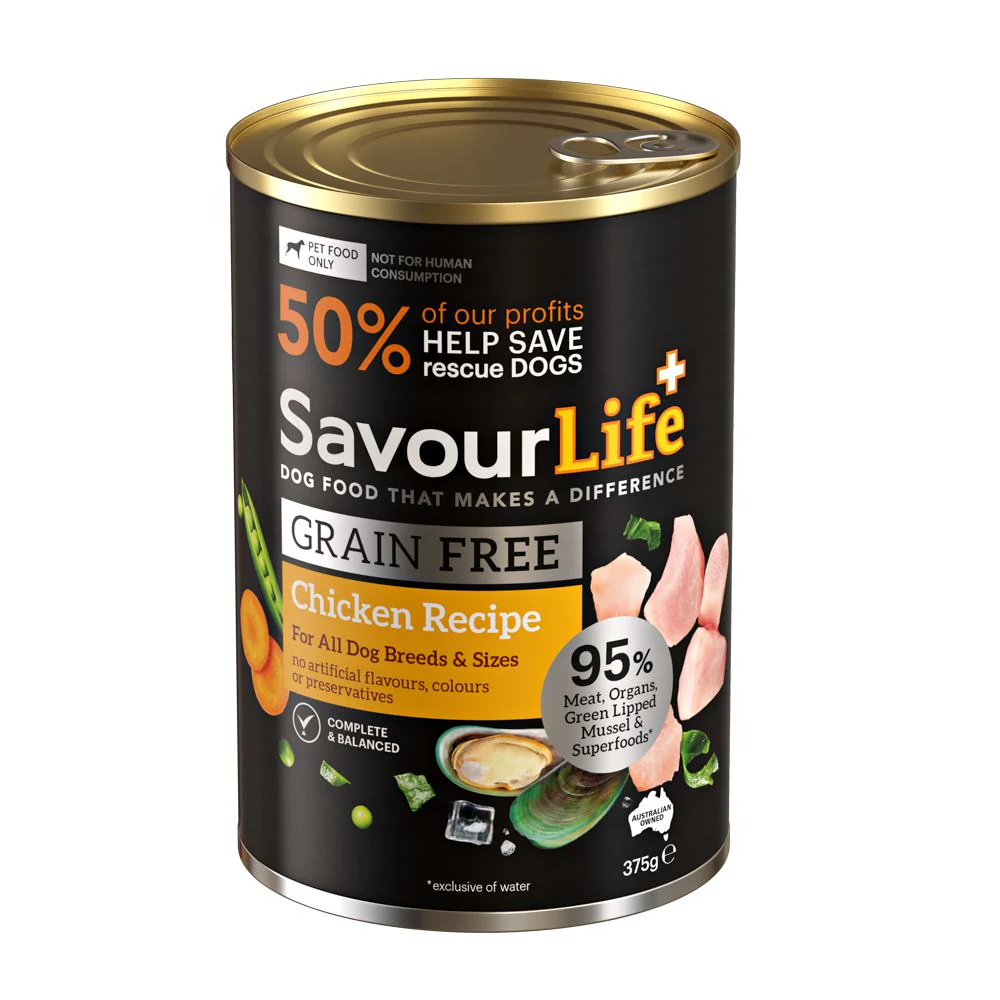 Savourlife Grain Free Chicken Adult Dog Wet Food 375g