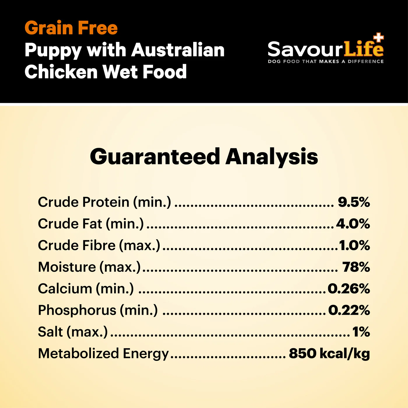 Savourlife Grain Free Chicken Puppy Wet Food 375g X12 - Image 4