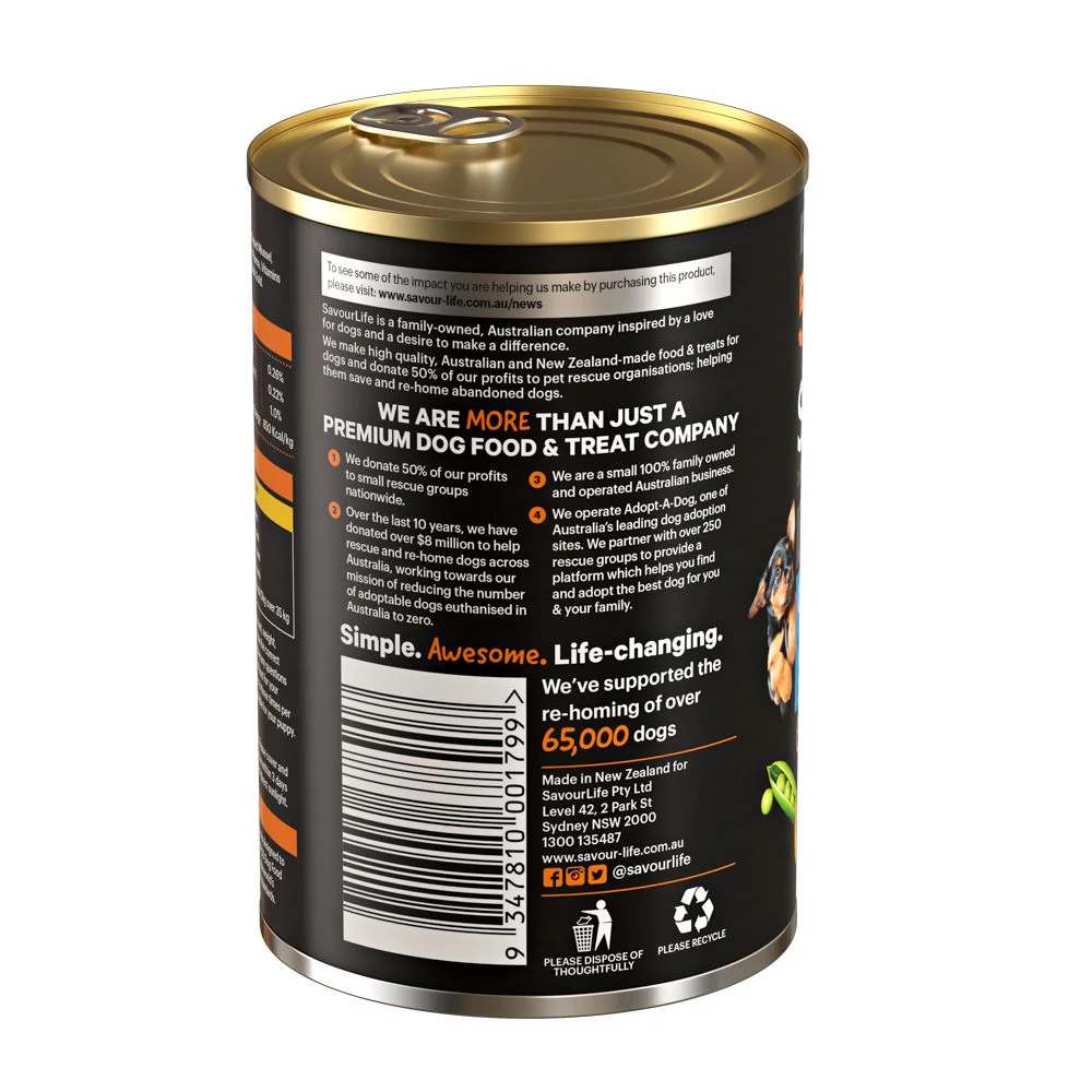 Savourlife Grain Free Chicken Puppy Wet Food 375g X12 - Image 6