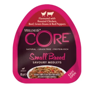 Wellness CORE Savoury Medleys Chicken Beef Green Beans and Red Peppers Wet Small Dog Food 85g