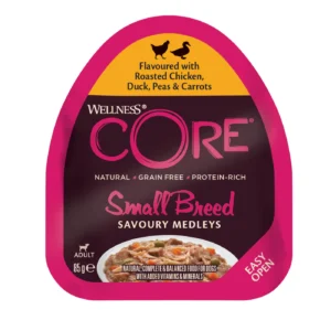 Wellness CORE Savoury Medleys Chicken Duck Peas and Carrots Wet Small Dog Food 85g x 12