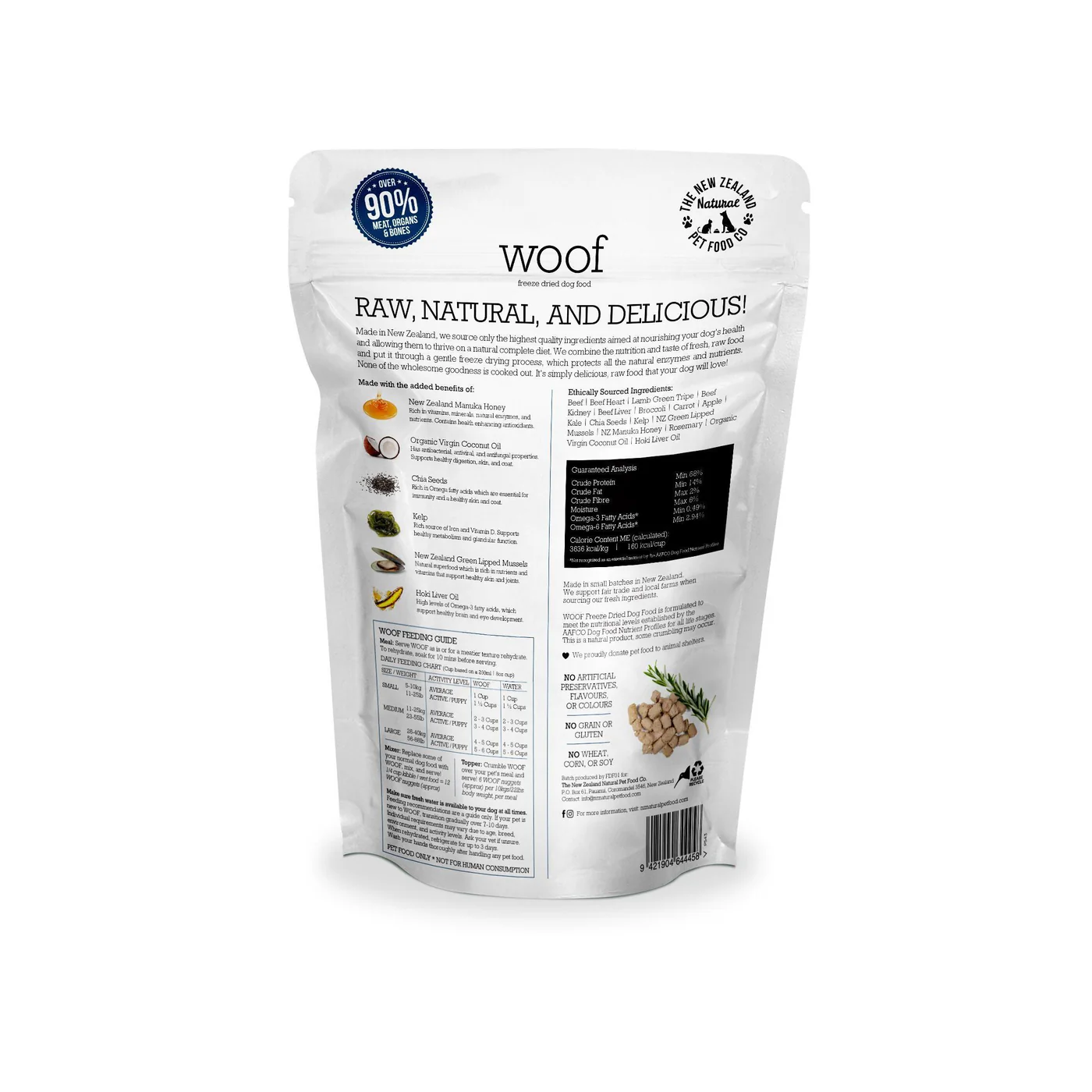 Woof Freeze Dried Dog Food Beef 50g - Image 3