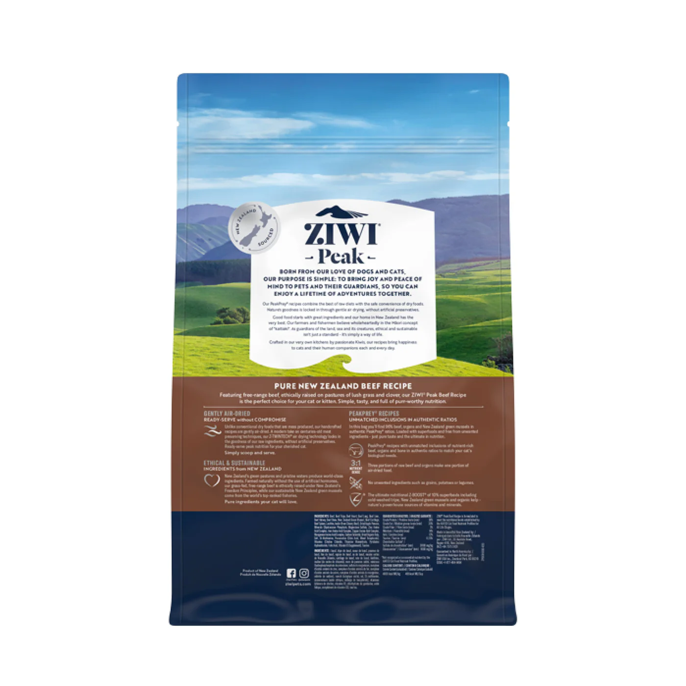 ZIWI Peak Air Dried Beef Recipe Cat Food 1kg - Image 2