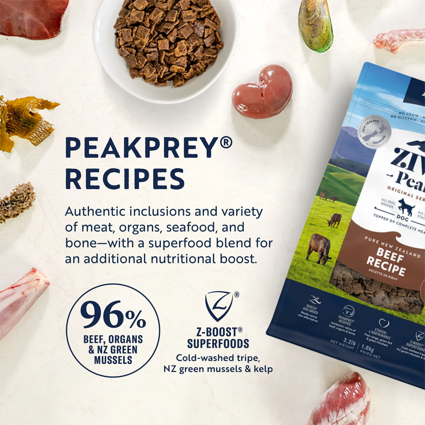 ZIWI Peak Air Dried Beef Recipe Dog Food 1kg - Image 6