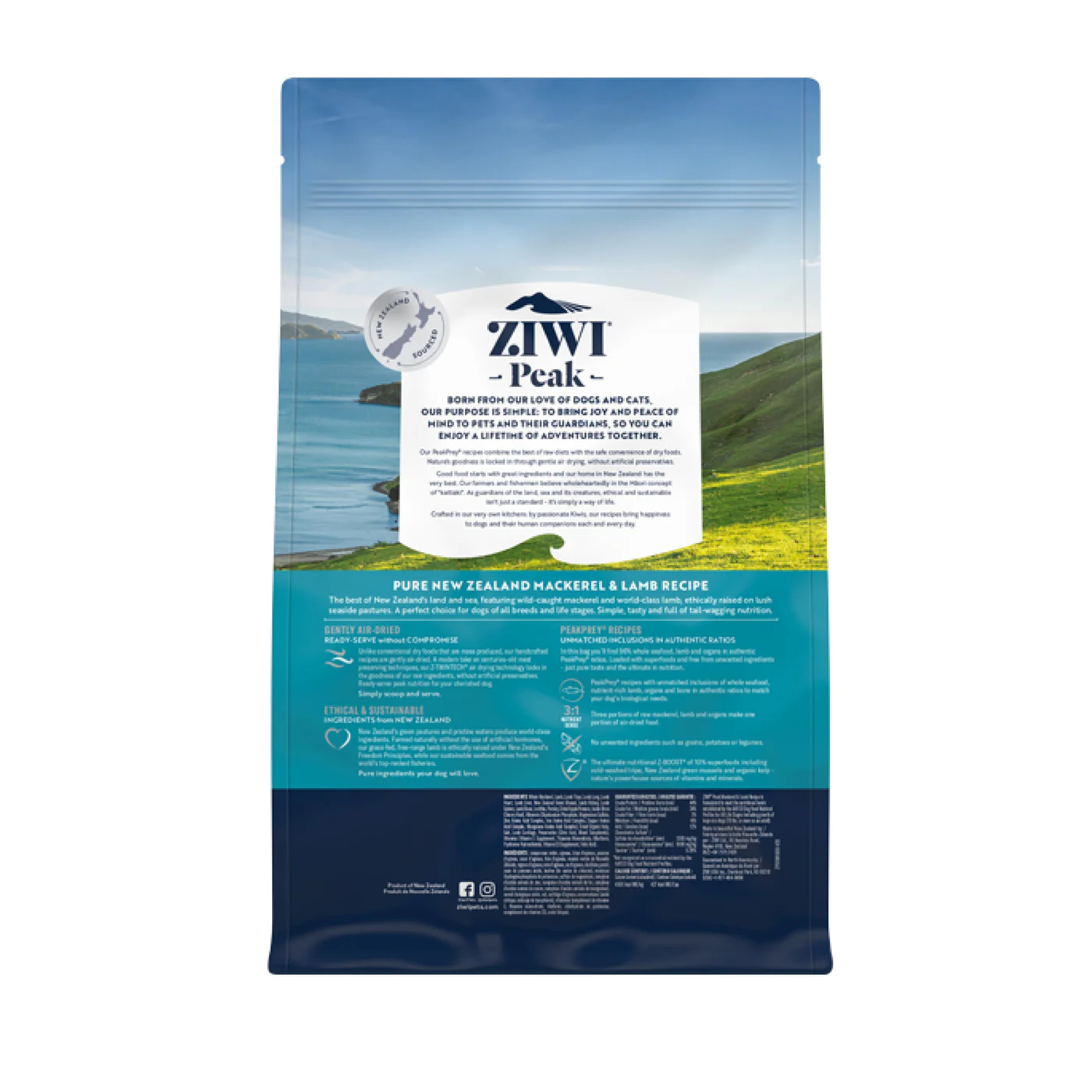 ZIWI Peak Air Dried Mackerel and Lamb Recipe Dog Food 1kg - Image 9