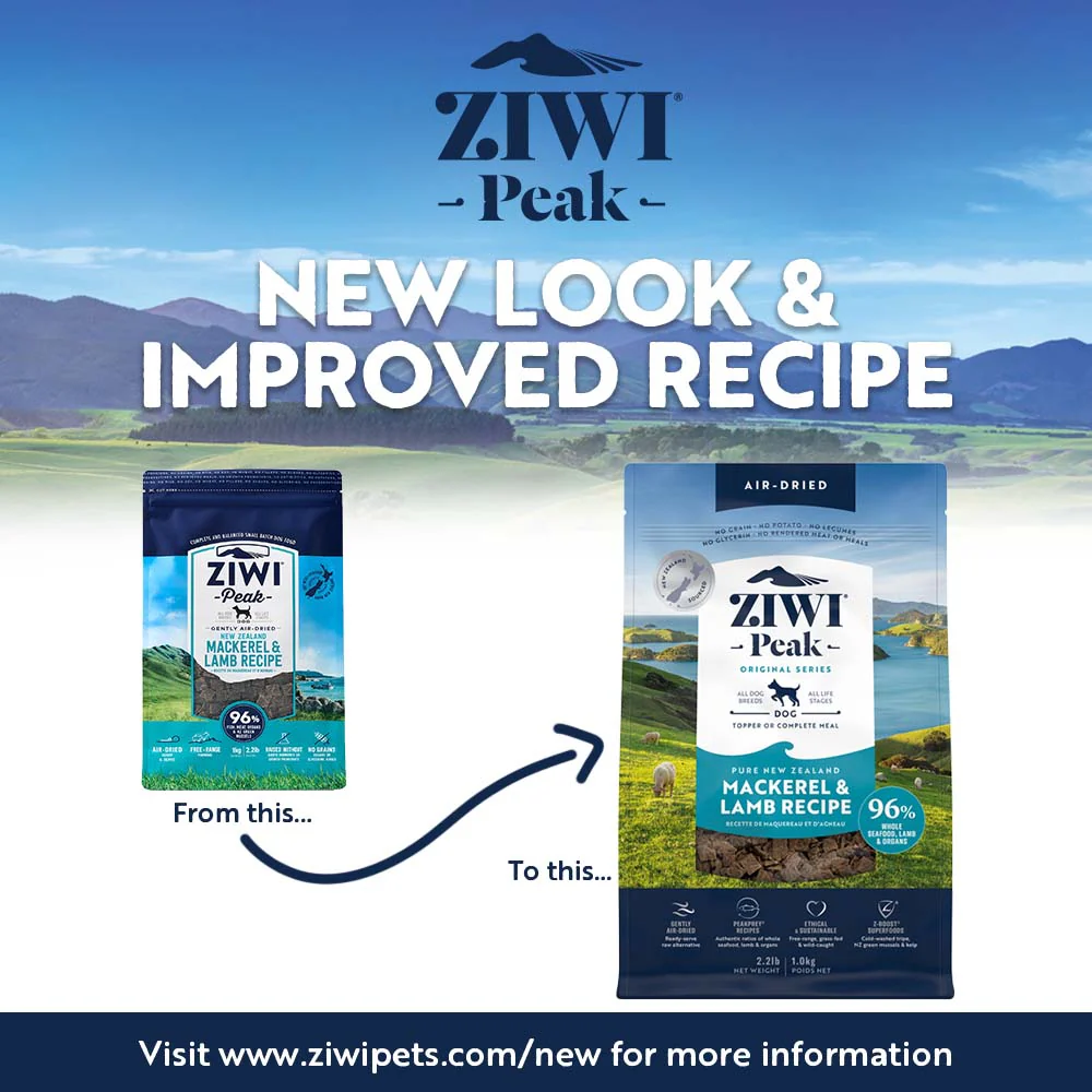 ZIWI Peak Air Dried Mackerel and Lamb Recipe Dog Food 1kg - Image 8
