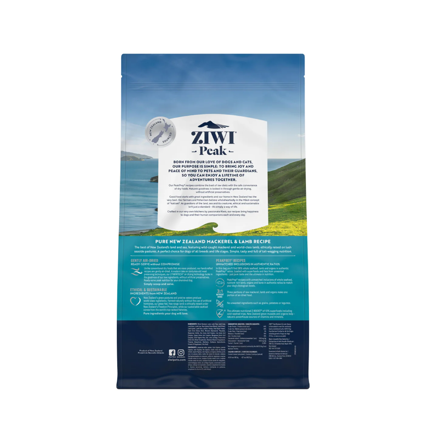 ZIWI Peak Air Dried Mackerel and Lamb Recipe Dog Food 2.5kg - Image 9