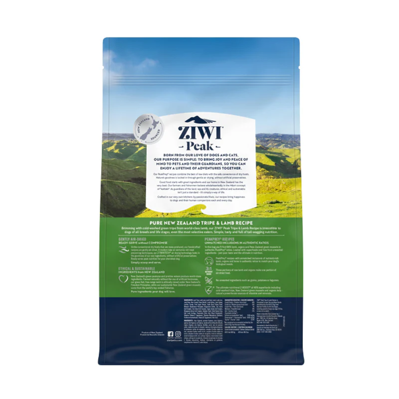 ZIWI Peak Air Dried Tripe and Lamb Recipe Dog Food 1kg - Image 9