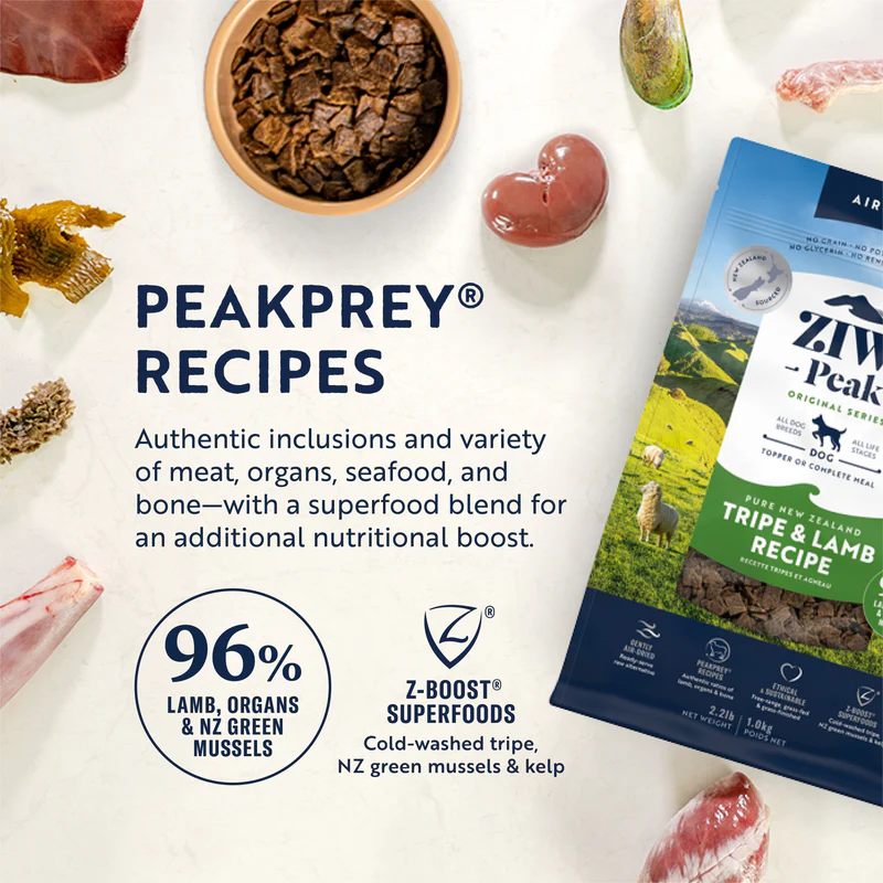 ZIWI Peak Air Dried Tripe and Lamb Recipe Dog Food 1kg - Image 6