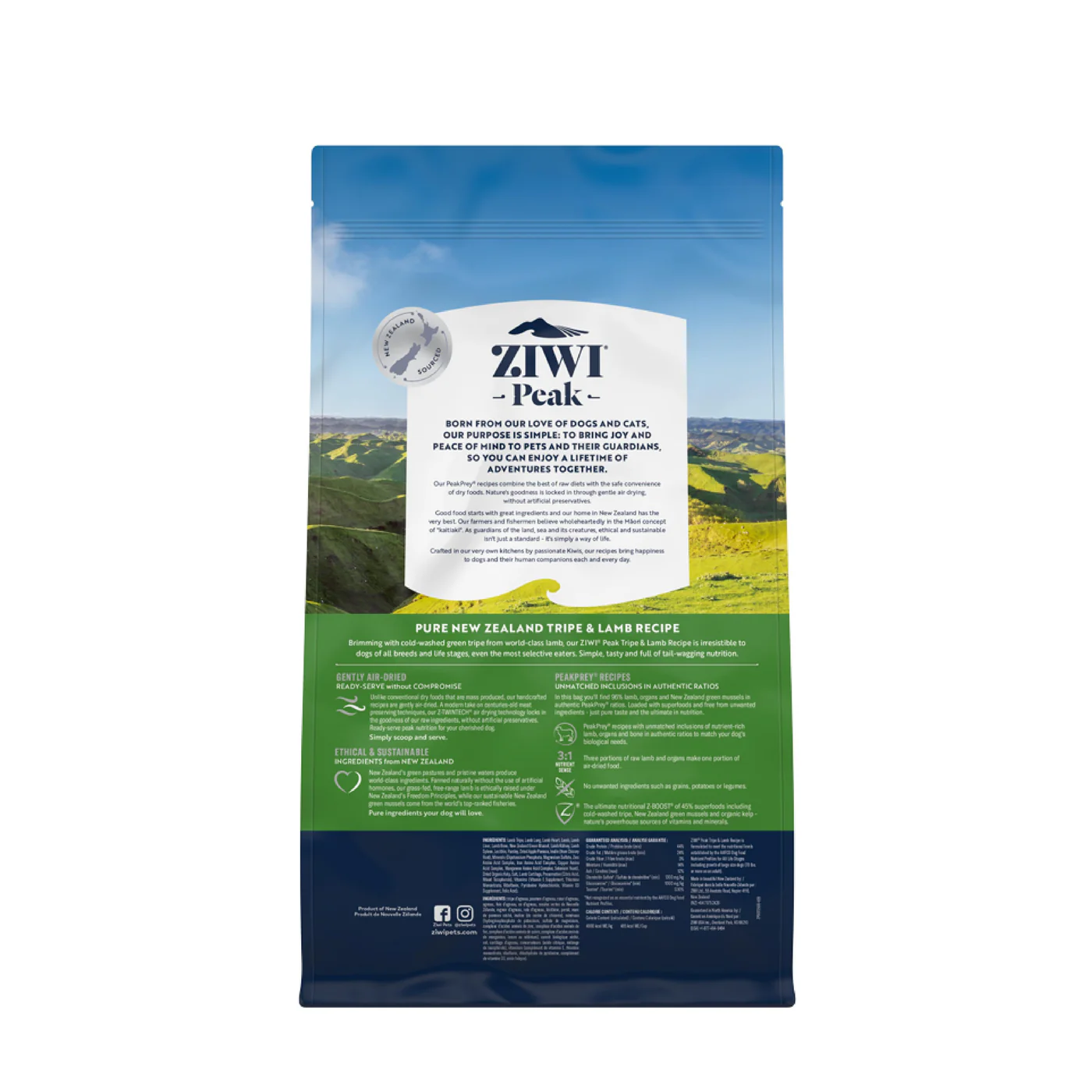 ZIWI Peak Air Dried Tripe and Lamb Recipe Dog Food 2.5kg - Image 9