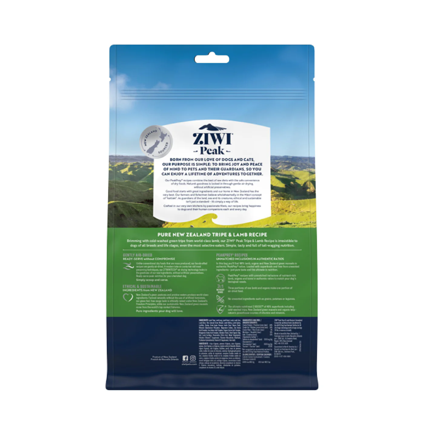 ZIWI Peak Air Dried Tripe and Lamb Recipe Dog Food 454g - Image 8