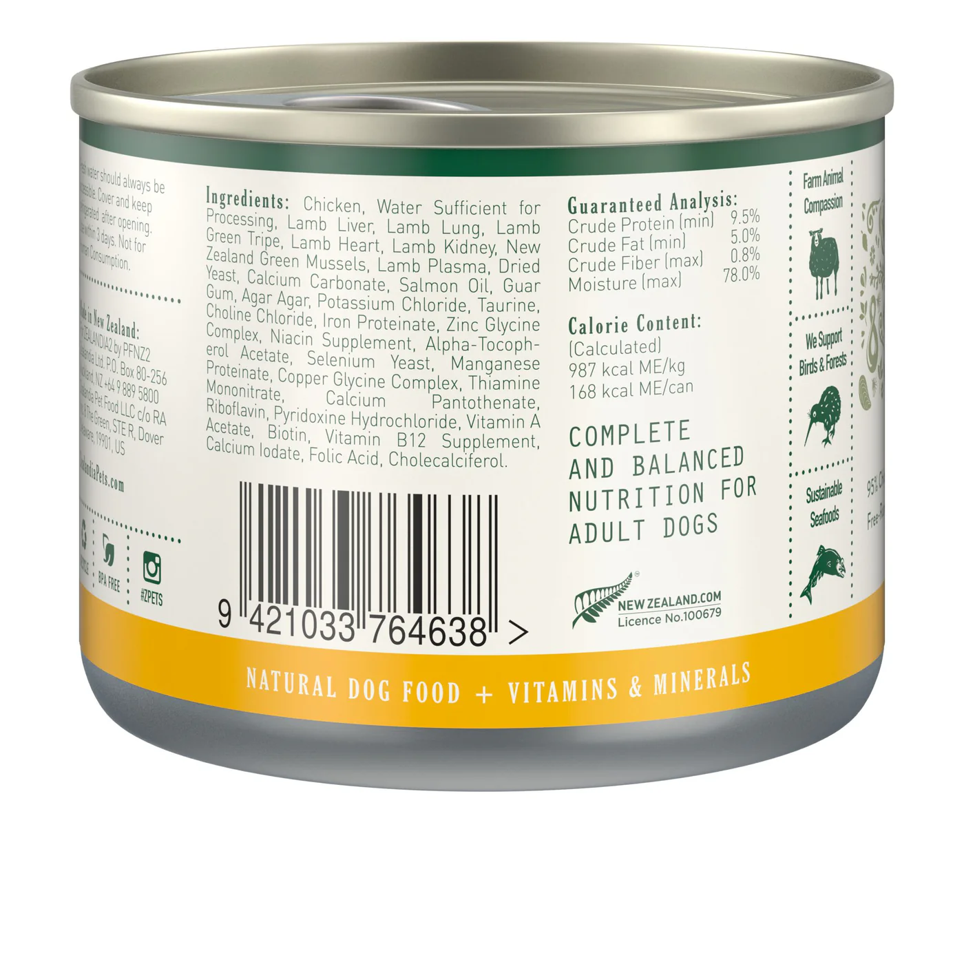 Zealandia Chicken Pate Adult Dog Wet Food 170g - Image 3