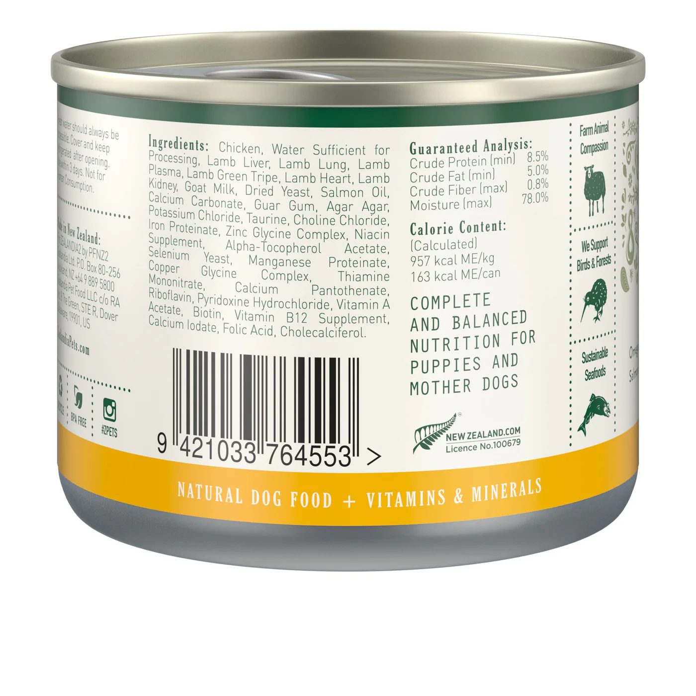Zealandia Puppy and Mama Chicken Mousse Pate Wet Food 170g - Image 3