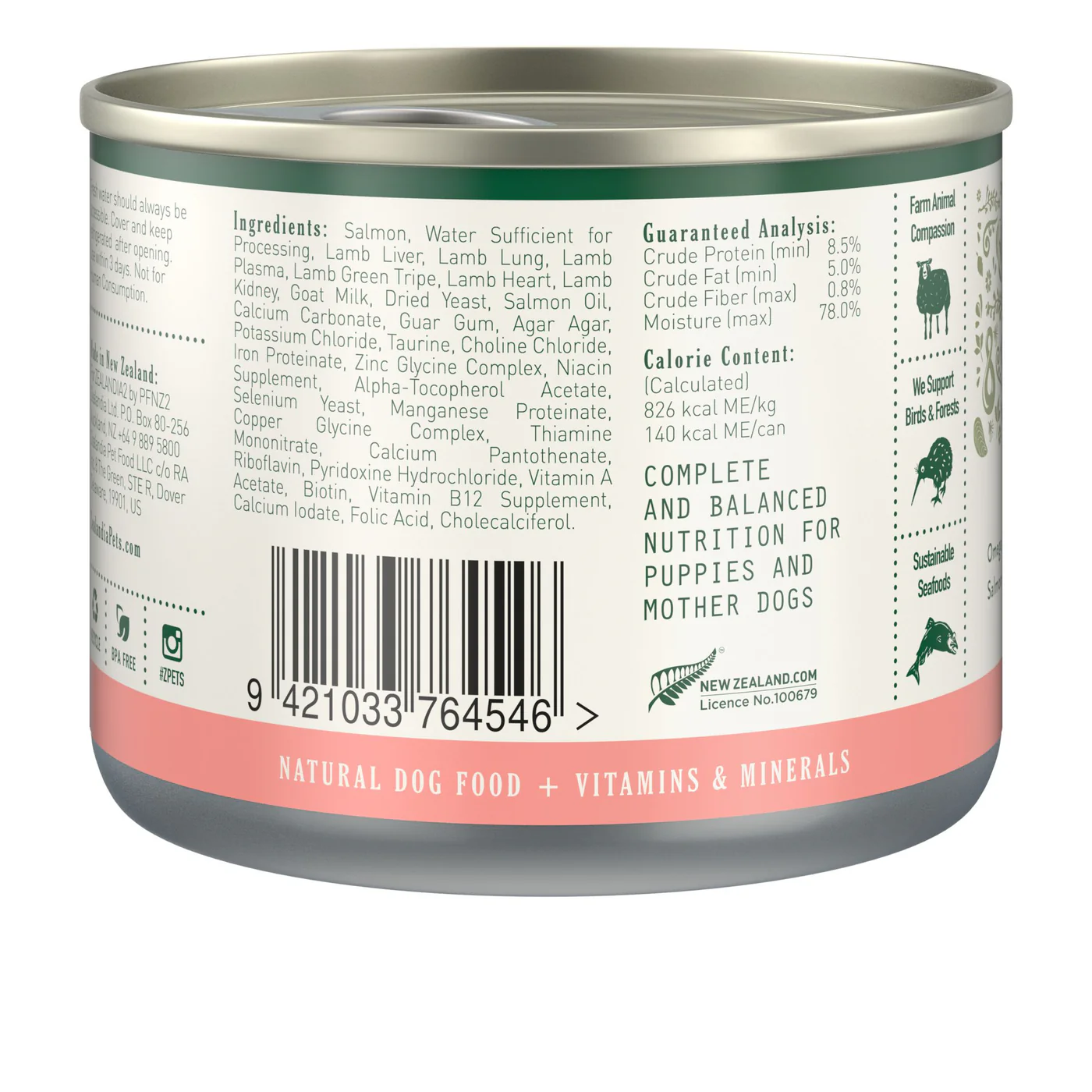 Zealandia Puppy and Mama Salmon Mousse Pate Wet Food 170g - Image 3