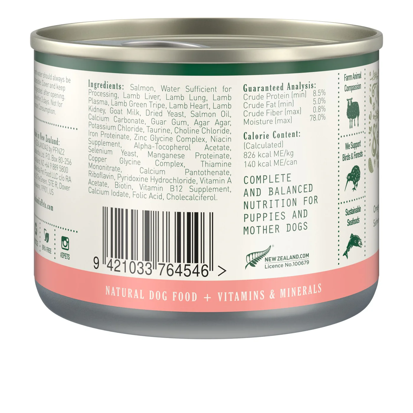 Zealandia Puppy and Mama Salmon Mousse Pate Wet Food 170g x24 - Image 3