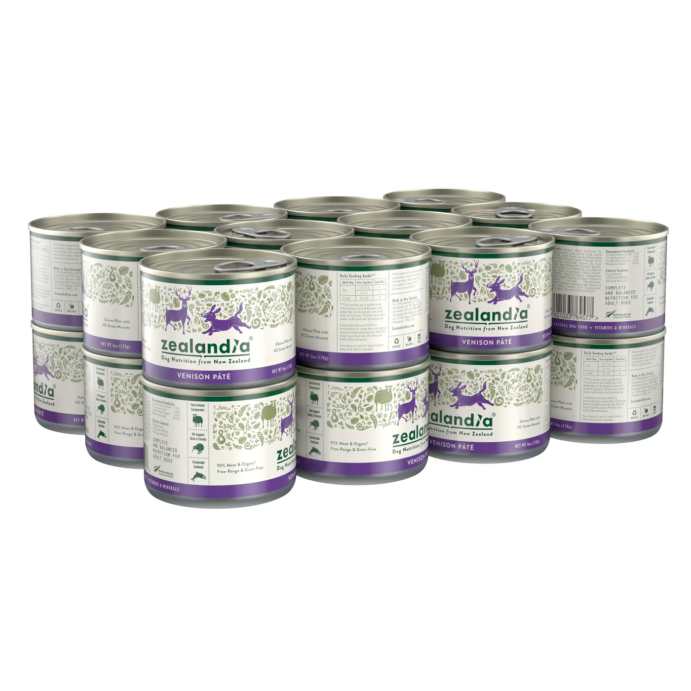Zealandia Venison Pate Adult Dog Wet Food 170g x24
